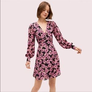 Kate Spade Wallflower Pink Floral Silk Mini Dress
